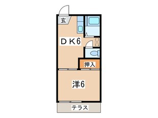 パ―ムテラスの物件間取画像